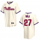 Phillies #27 Aaron Nola Cream Stitched Jersey