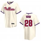 Phillies #28 Alec Bohm Cream Stitched Jersey