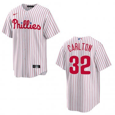 Phillies #32 Steve Carlton White Stitched Jersey