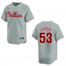 Phillies #53 Adolis Garcia Gray Stitched Jersey