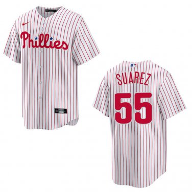 Phillies #55 Ranger Suarez White Stitched Jersey