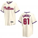 Phillies #61 Cristopher Sanchez Cream Stitched Jersey