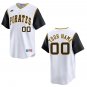 Pirates #00 Custom Name And Number White Throwback Stitched Jersey