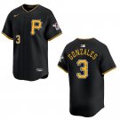 Pirates #3 Nick Gonzales Black Stitched Jersey
