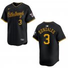 Pirates #3 Nick Gonzales City Black Stitched Jersey