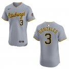 Pirates #3 Nick Gonzales Gray Stitched Jersey