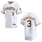 Pirates #3 Nick Gonzales White Stitched Jersey