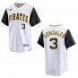 Pirates #3 Nick Gonzales White Throwback Stitched Jersey