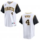 Pirates #4 Ralph Kiner White Throwback Stitched Jersey