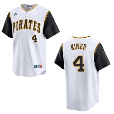 Pirates #4 Ralph Kiner White Throwback Stitched Jersey