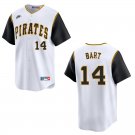 Pirates #14 Joey Bart White Throwback Stitched Jersey