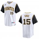 Pirates #15 Oneil Cruz White Throwback Stitched Jersey