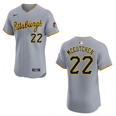 Pirates #22 Andrew McCutchen Gray Stitched Jersey