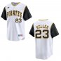 Pirates #23 Mitch Keller White Throwback Stitched Jersey