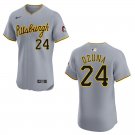 Pirates #24 Marcell Ozuna Gray Stitched Jersey