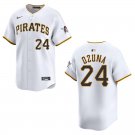 Pirates #24 Marcell Ozuna White Stitched Jersey