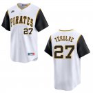Pirates #27 Kent Tekulve White Throwback Stitched Jersey