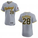 Pirates #28 Jake Mangum Gray Stitched Jersey