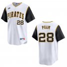 Pirates #28 Tommy Pham White Throwback Stitched Jersey