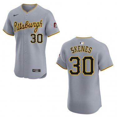 Pirates #30 Paul Skenes Gray Stitched Jersey