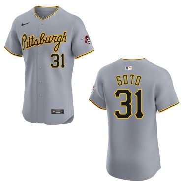 Pirates #31 Gregory Soto Gray Stitched Jersey