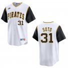 Pirates #31 Gregory Soto White Throwback Stitched Jersey