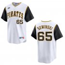 Pirates #65 Jack Suwinski White Throwback Stitched Jersey
