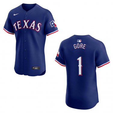 Rangers #1 MacKenzie Gore Royal Blue Stitched Jersey
