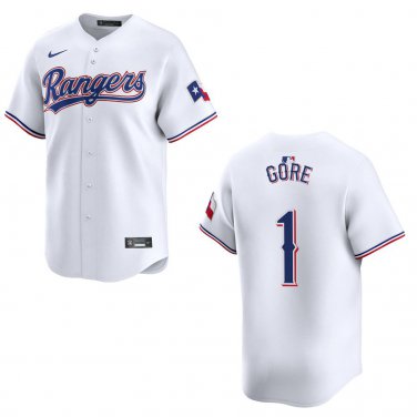 Rangers #1 MacKenzie Gore White Stitched Jersey