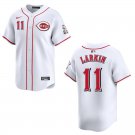Reds #11 Barry Larkin White Stitched Jersey