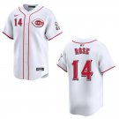 Reds #14 Pete Rose White Stitched Jersey