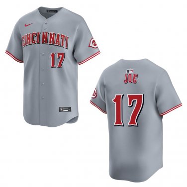 Reds #17 Connor Joe Gray Stitched Jersey