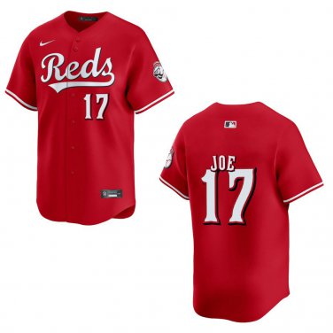 Reds #17 Connor Joe Red Stitched Jersey
