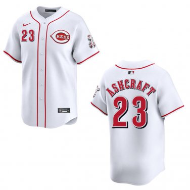 Reds #23 Graham Ashcraft White Stitched Jersey