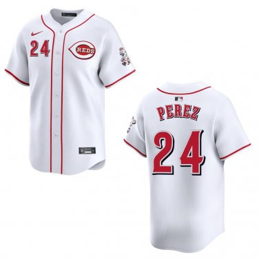 Reds #24 Tony Perez White Stitched Jersey
