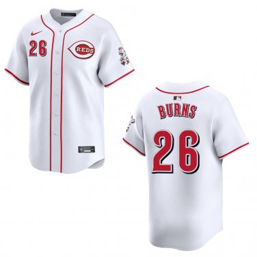Reds #26 Chase Burns White Stitched Jersey