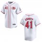 Reds #41 Andrew Abbott White Stitched Jersey