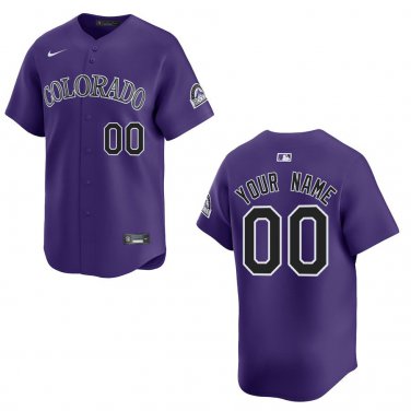 Rockies #00 Custom Name And Number Purple Stitched Jersey