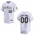 Rockies #00 Custom Name And Number White Stitched Jersey