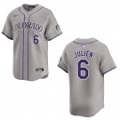Rockies #6 Edouard Julien Gray Stitched Jersey