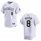 Rockies #8 Ryan Ritter White Stitched Jersey