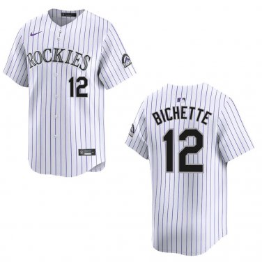 Rockies #12 Dante Bichette White Stitched Jersey