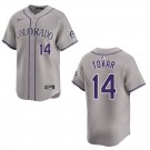 Rockies #14 Ezequiel Tovar Gray Stitched Jersey