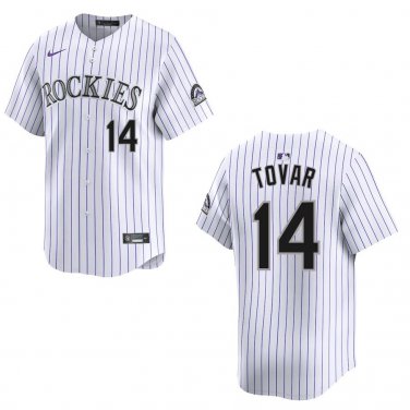 Rockies #14 Ezequiel Tovar White Stitched Jersey