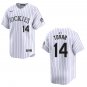 Rockies #14 Ezequiel Tovar White Stitched Jersey