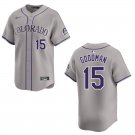 Rockies #15 Hunter Goodman Gray Stitched Jersey