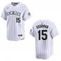 Rockies #15 Hunter Goodman White Stitched Jersey