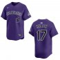 Rockies #17 Todd Helton Purple Stitched Jersey