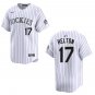 Rockies #17 Todd Helton White Stitched Jersey