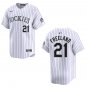 Rockies #21 Kyle Freeland White Stitched Jersey